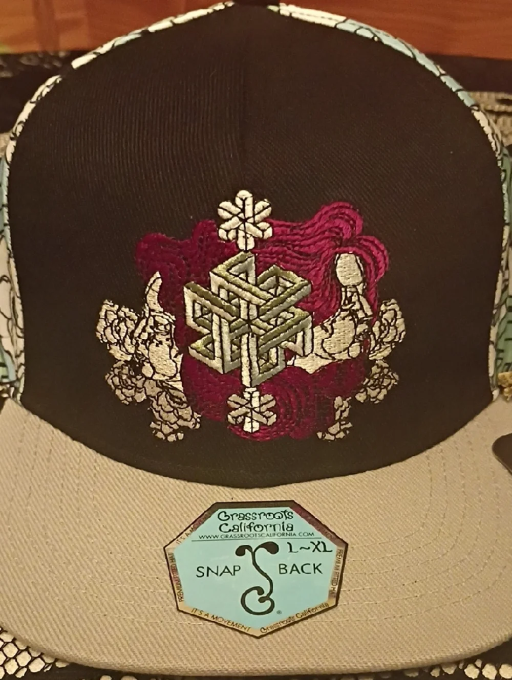 Grassroots California Limited Edition Monozygotic Encryption Tan Snapback Hat